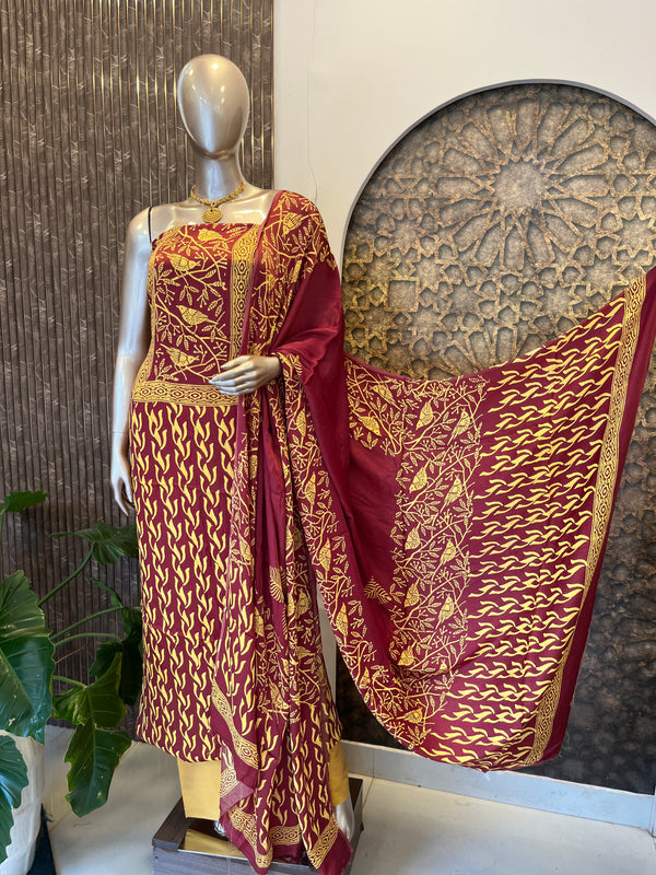 Modal silk Salwar Material