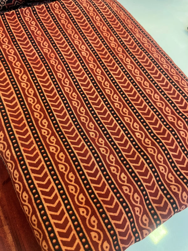 Pure Ajrakh Cotton Running material