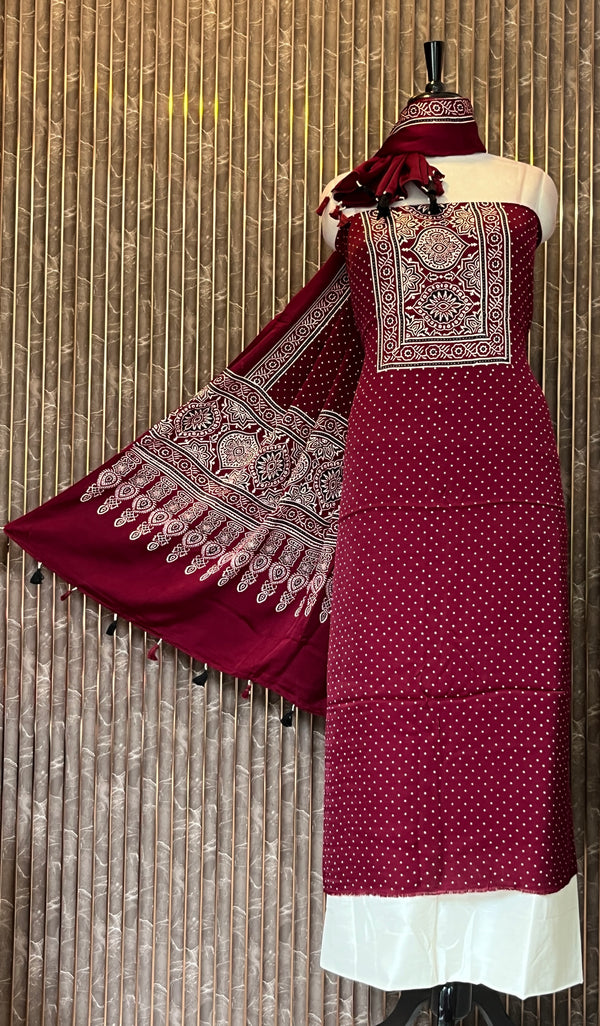 Unstitched Modal Silk Salwar Set - Embrace The Luxury🧵