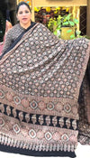 Ajrakh modal silk saree ZA7788
