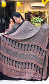 Ajrakh modal silk saree ZA7788