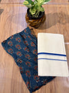 ๐ฟ Puliyilakkara Handloom Set Mundu with Blouse โ Timeless Kerala Tradition โจ
