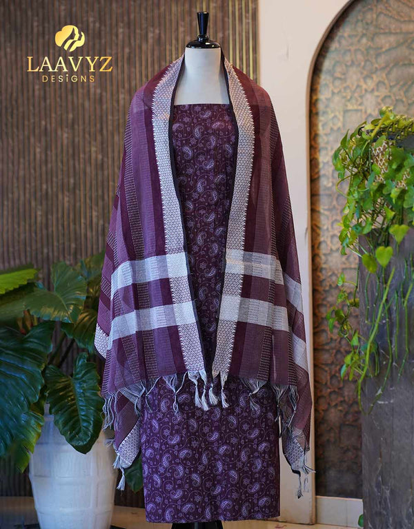 πΏ Unstitched Pure Cotton Salwar Set β Perfect for Daily Comfort β¨
