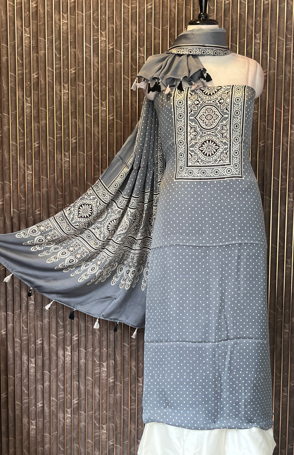 Unstitched Modal Silk Salwar Set - Embrace The Luxury🧵