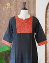 Slub Cotton Kurti with Handwork on Neck – Timeless Elegance ✨