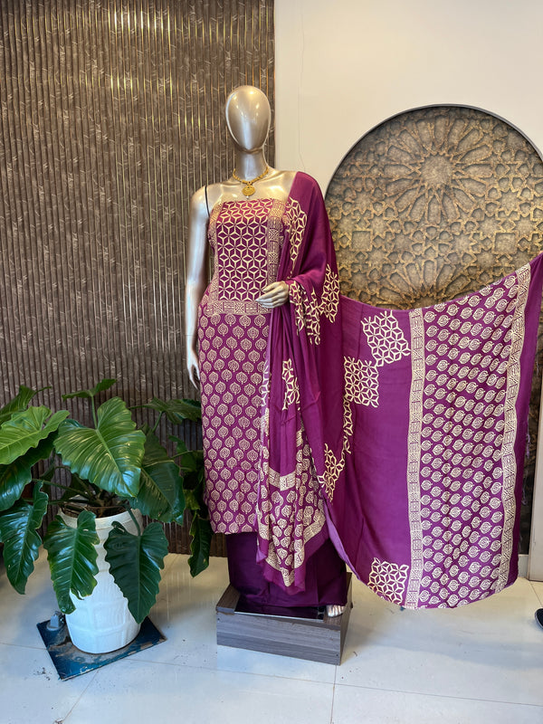 Modal silk Salwar Material