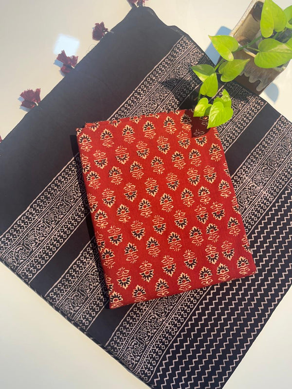 Salwar Material Ajrakh Printed - ZA01
