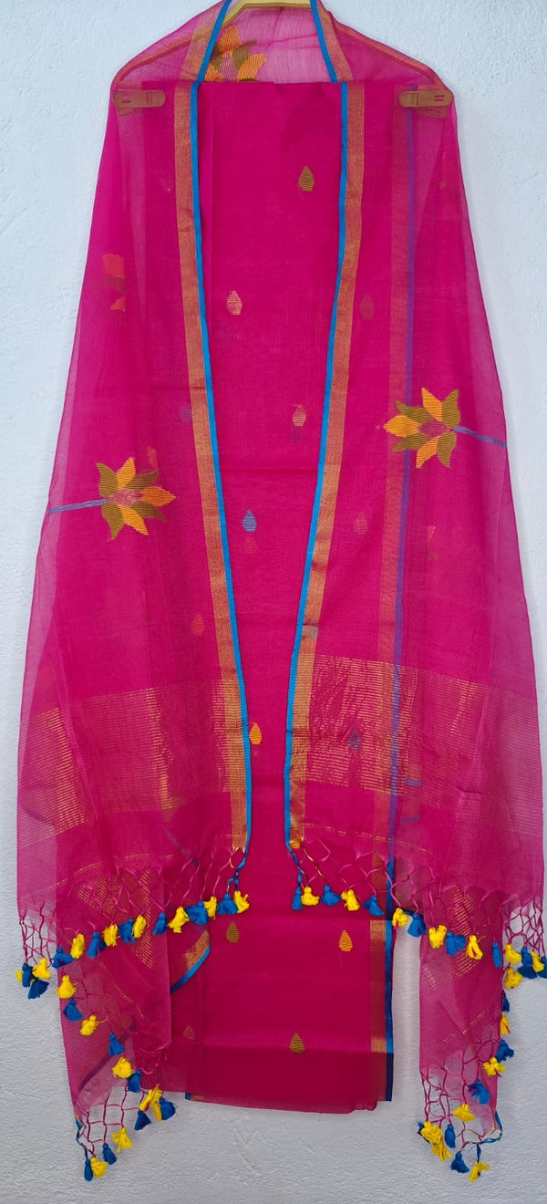 ✨ Lota muslin jamdani top dupatta🍁