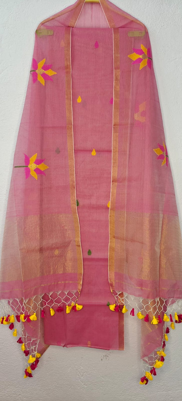 ✨ Lota muslin jamdani top dupatta🍁