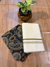 ๐ฟ Puliyilakkara Handloom Set Mundu โ Timeless Kerala Tradition โจ