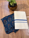 ๐ฟ Puliyilakkara Handloom Set Mundu with Blouse โ Timeless Kerala Tradition โจ