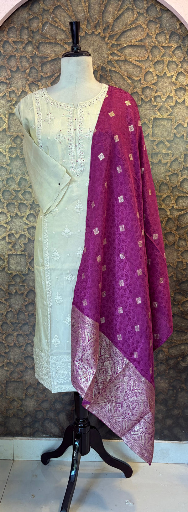 Ready to wear Tissue Silk Kurta set