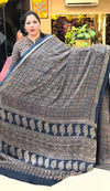 Ajrakh modal silk saree ZA7788