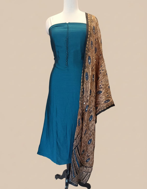 Semi art silk unstitched salwarMaterial MXDX