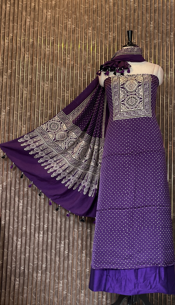 Unstitched Modal Silk Salwar Set - Embrace The Luxury🧵