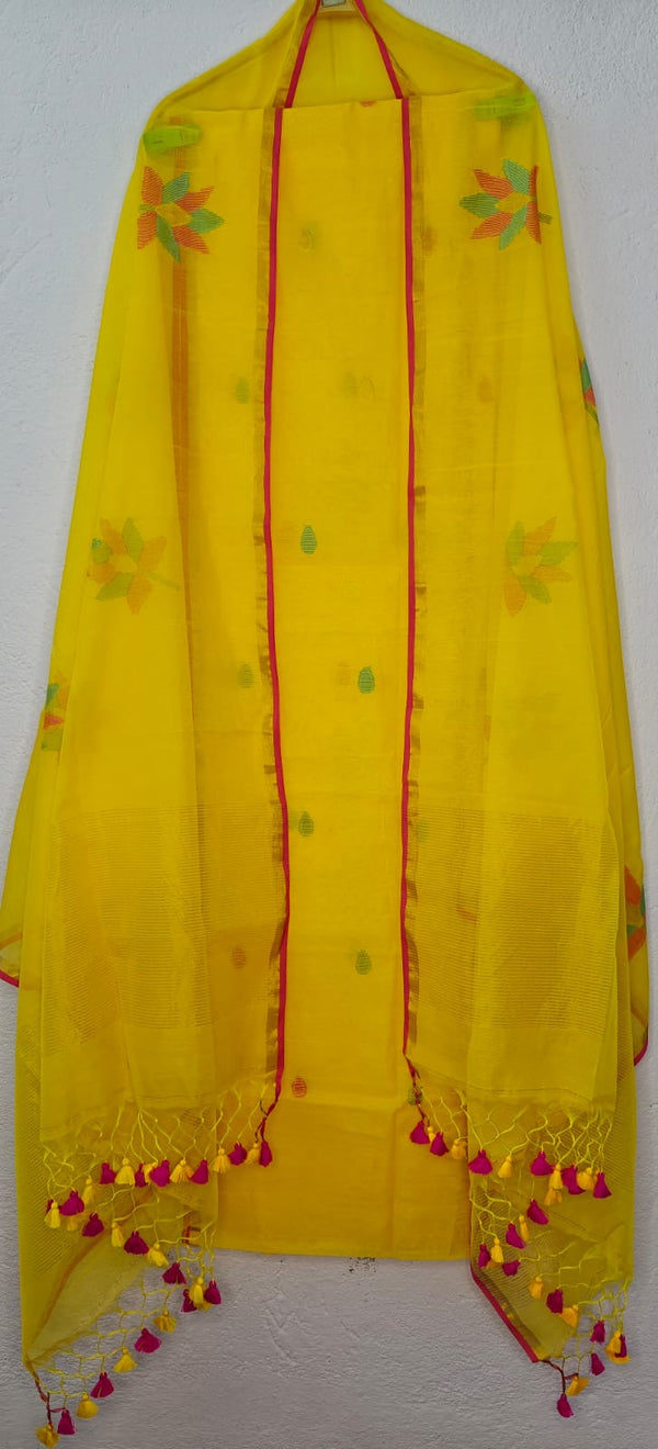 ✨ Lota muslin jamdani top dupatta🍁