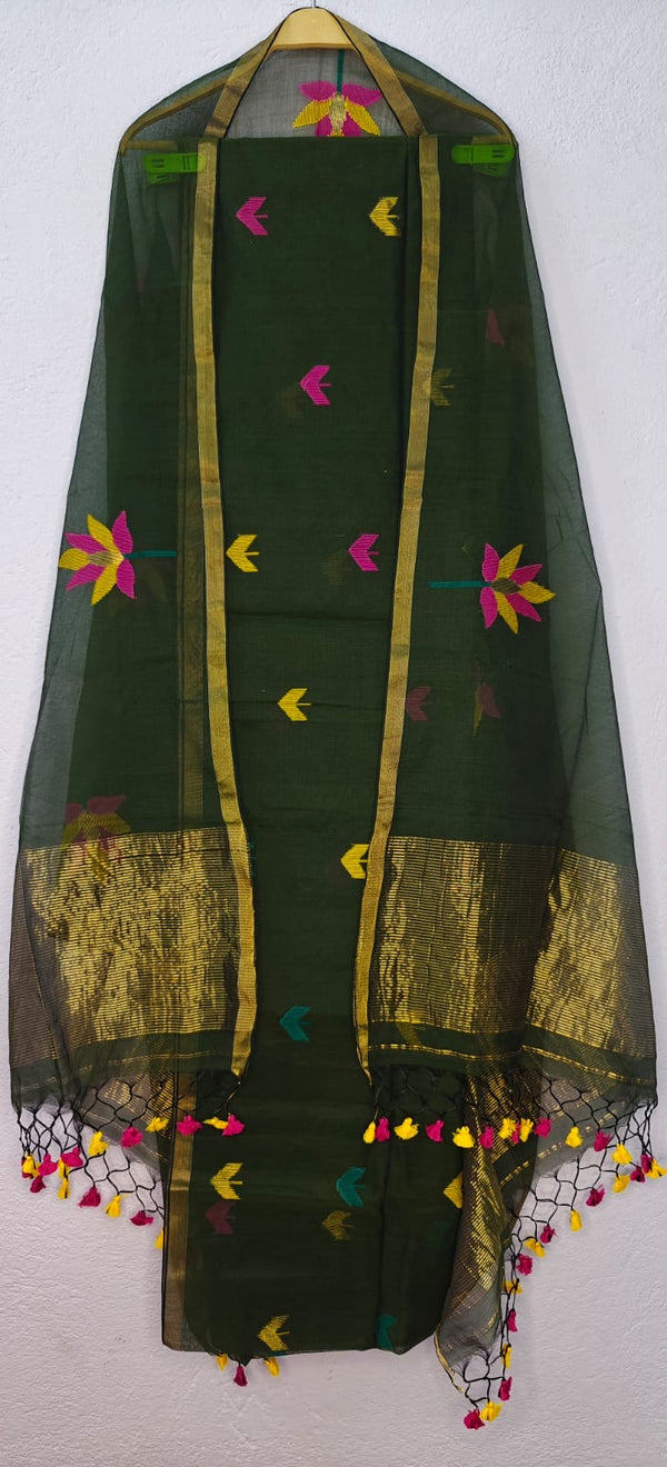 ✨ Lota muslin jamdani top dupatta🍁