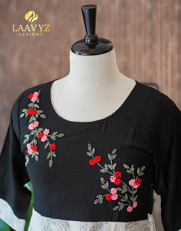 Slub Cotton Kurti with Embroidery Work – Effortless Elegance ✨