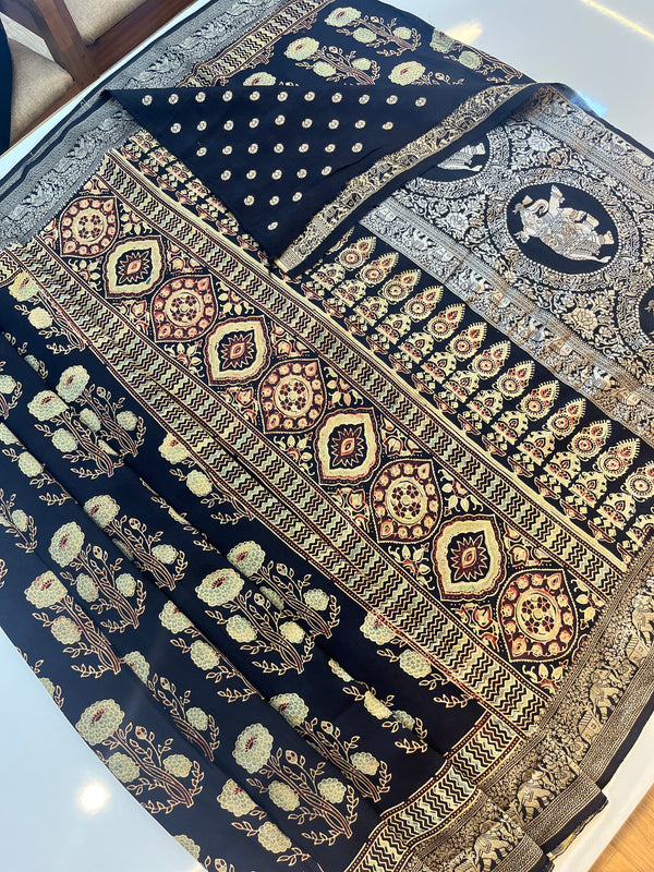 Ajrakh Dola silk