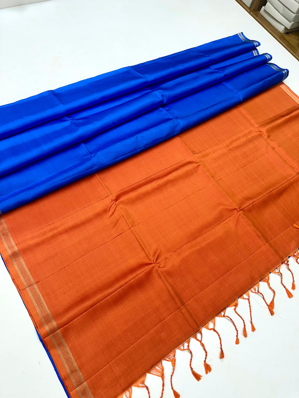 🧚♀️Handloom Made Double Warp *DOUBLE MUNDHI PLAIN* Soft Silk Sarees