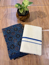๐ฟ Puliyilakkara Handloom Set Mundu with Blouse โ Timeless Kerala Tradition โจ