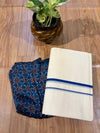 ๐ฟ Puliyilakkara Handloom Set Mundu with Blouse โ Timeless Kerala Tradition โจ