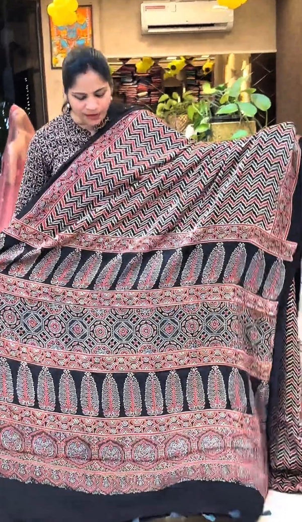 AJRAKH MODAL SILK SAREES ZA7788