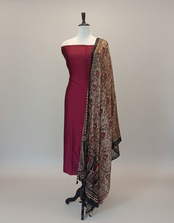 Semi art silk unstitched salwarMaterial MXDX