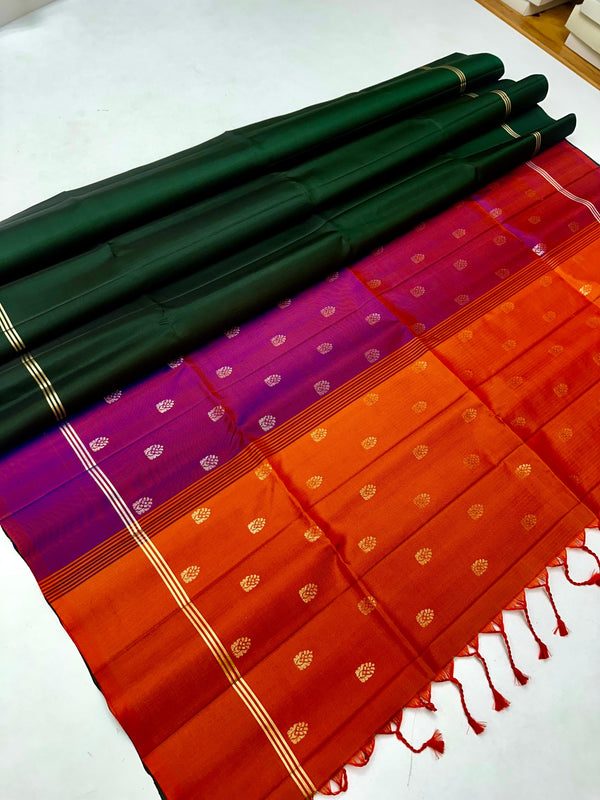 🧚♀️Handloom Made Double Warp *DOUBLE MUNDHI PLAIN* Soft Silk Sarees