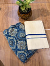 ๐ฟ Puliyilakkara Handloom Set Mundu with Blouse โ Timeless Kerala Tradition โจ