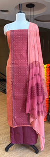 Super Net Kotta Badla Mirror Block Print Material✨