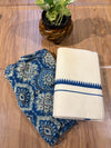 ๐ฟ Puliyilakkara Handloom Set Mundu with Blouse โ Timeless Kerala Tradition โจ