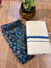๐ฟ Puliyilakkara Handloom Set Mundu with Blouse โ Timeless Kerala Tradition โจ