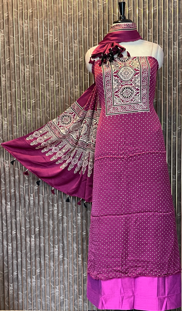 Unstitched Modal Silk Salwar Set - Embrace The Luxury🧵