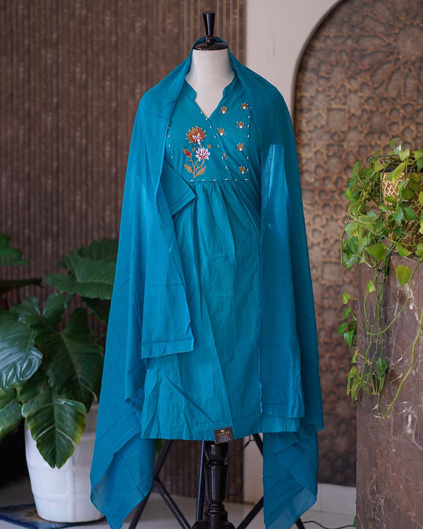Ready-To-Wear Cotton Kurtha Set - Just Slip In and Shine π