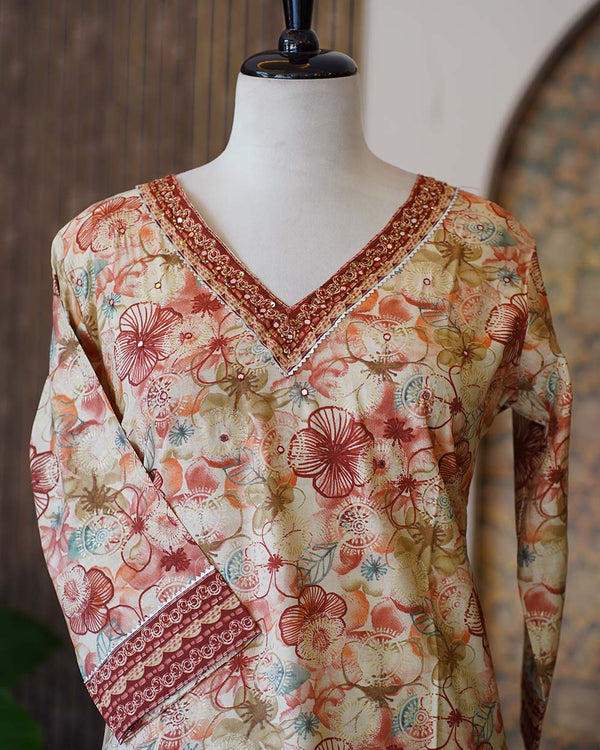 Ready-To-Wear Muslin Silk Kurtha Set - Elegance In Every Thread ✨