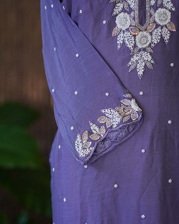 Ready-To-Wear Crepe Silk Kurtha Set - Effortless Style ๐