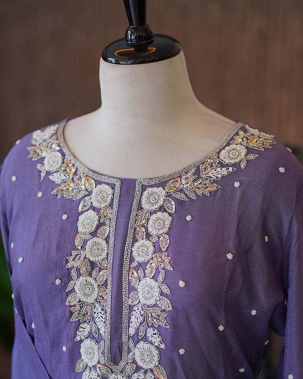 Ready-To-Wear Crepe Silk Kurtha Set - Effortless Style ๐