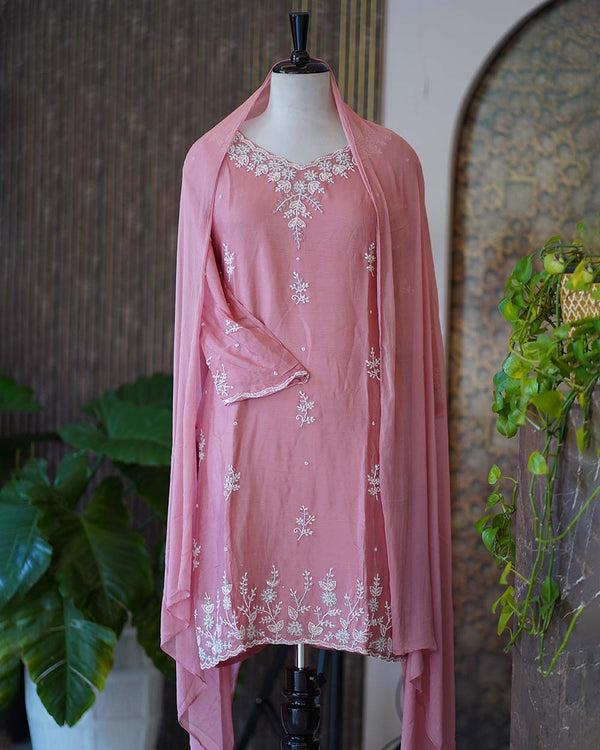 Ready-To-Wear Crepe Silk Kurtha Set - Your New Favorite💖