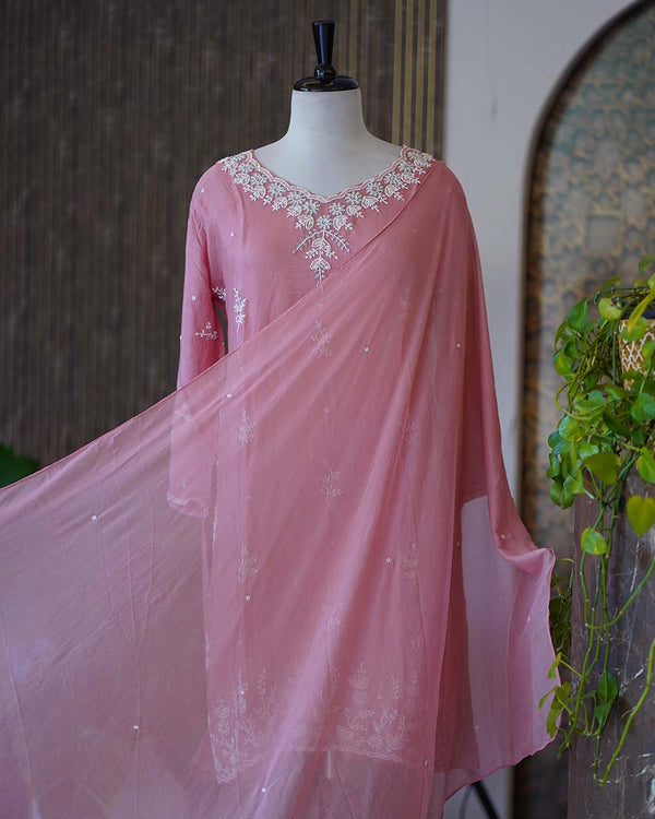 Ready-To-Wear Crepe Silk Kurtha Set - Your New Favorite💖