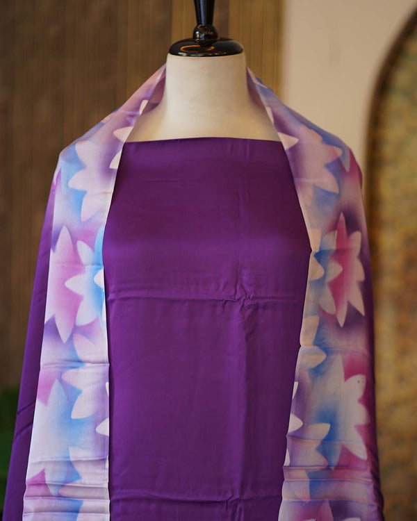 Unstitched Lavender Salwar Set - Unstitched Lavender Luxury💜