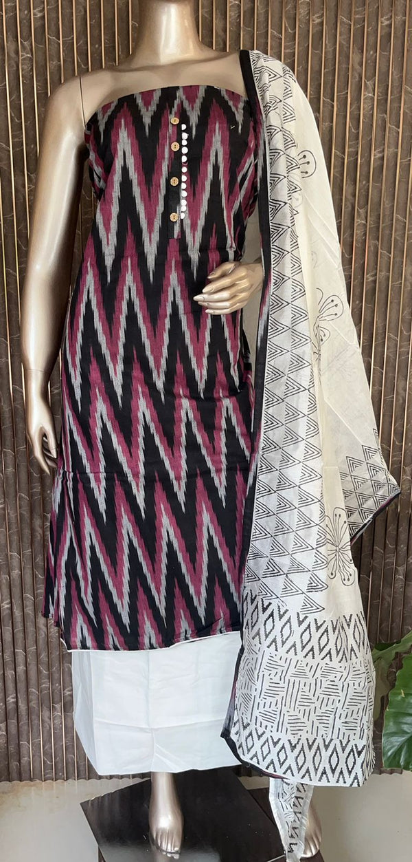 E cut cotton salwar set