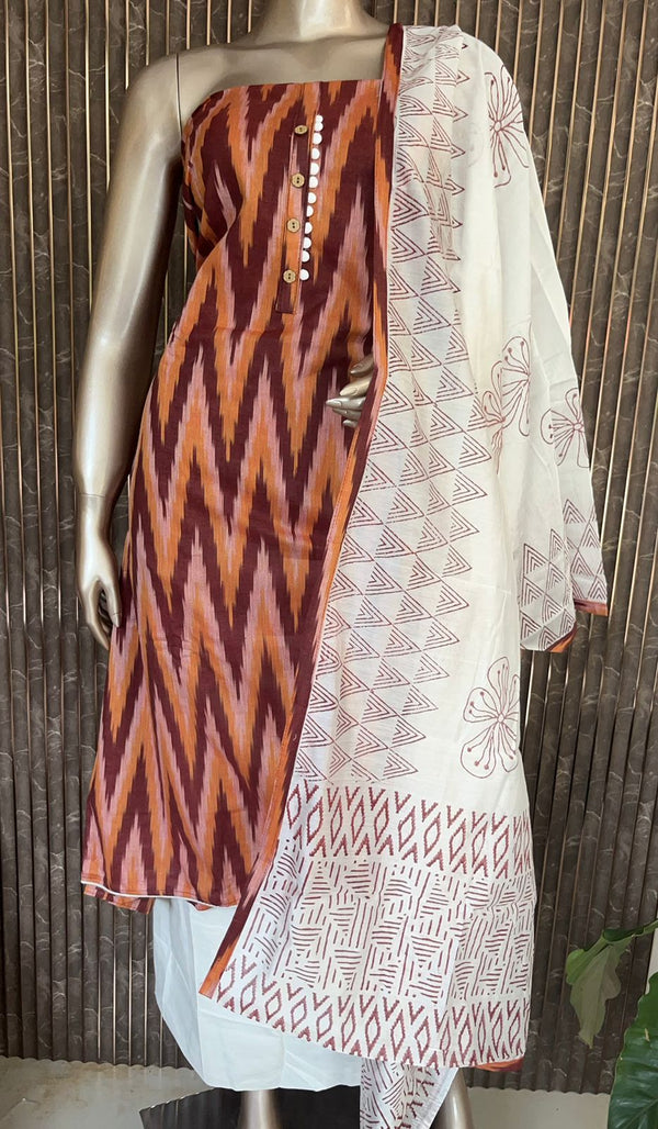 E cut cotton salwar set