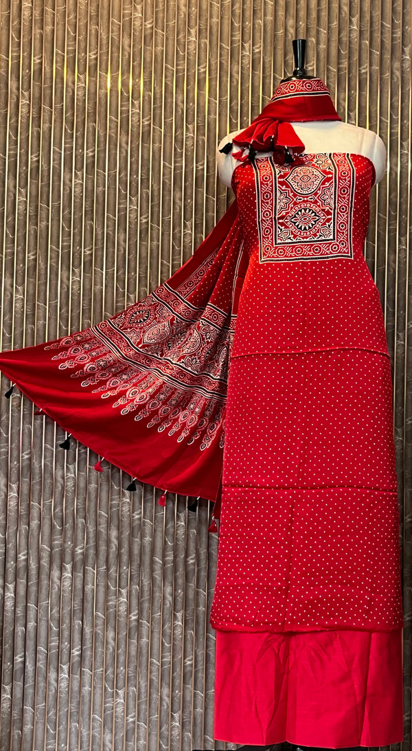 Unstitched Modal Silk Salwar Set - Embrace The Luxury🧵