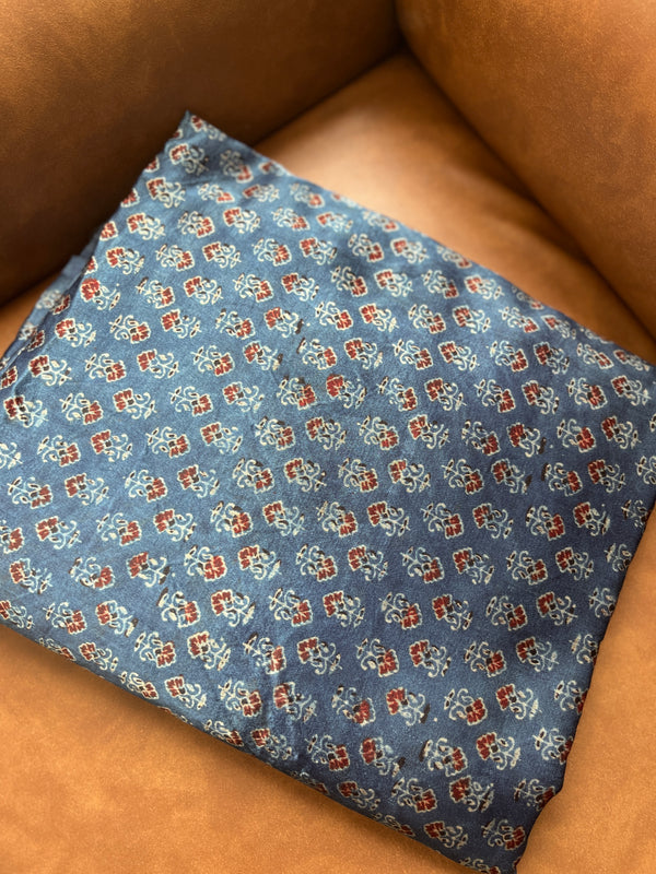 Mashru Silk Fabric | Premium Blue
