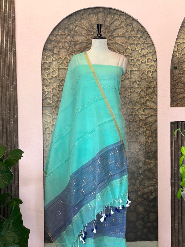 Pure Handloom Linen Unstitched Salwar Materials ✨