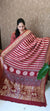 Ajrakh Dola silk saree - 7666