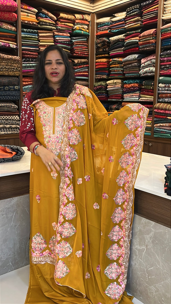 Kashmiri Unstitched Salwar Material – Elegance Woven from the Valleys ❄️