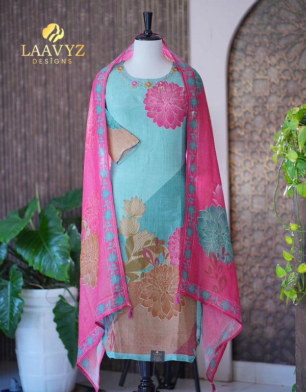 Muslin Silk Ready-to-Wear Kurti Set – Grace in Every Thread ✨