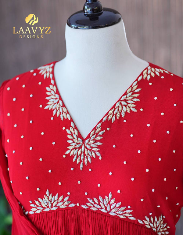 Soft Georgette Kurti Set with Handwork – Timeless Elegance ✨